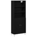 vidaXL Highboard 2 ks Čierny dub 69,5 x 34 x 180 cm