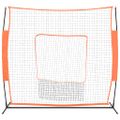 vidaXL Bejzbalová sieť oranžovo-čierna 219x107x212 cm oceľ a polyester