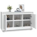 vidaXL Komoda biela 102x35x60 cm spracované drevo
