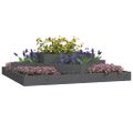 vidaXL Kvetináč sivý 112x112x27 cm borovicový masív