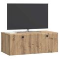 vidaXL Nástenná TV skrinka 78,5 x 41 x 30 cm Dub artisan