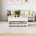 vidaXL Konferenčný stolík so zásuvkou Drammen Biela 99 x 55 x 45 cm