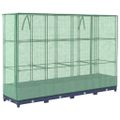 vidaXL Vyvýšený záhon s krytom na skleník, ratanový vzhľad 160x40x123 cm