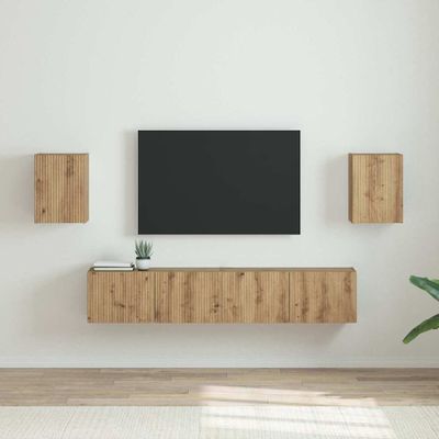 vidaXL TV nástenná skriňa 2 pcs Remeselnícky dub 30 x 31 x 40 cm