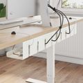 vidaXL Úložný box na káble pod stôl 2 ks Biela 43 x 12 x 10 cm Oceľ