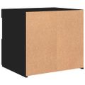 vidaXL Nočný stolík s LED svetlami čierny 50x40x45 cm