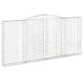 vidaXL Oblúkový gabionový kôš 400x30x180/200 cm pozinkované železo