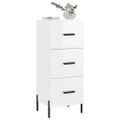 vidaXL Komoda lesklá biela 34,5x34x90 cm spracované drevo