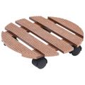 vidaXL Vozíky pod kvetináče 2 ks hnedé Ø30x7,5 cm WPC