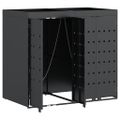 vidaXL Úložisko na 2 koše Wheelie Antracit 136 x 77,5 x 121,5 cm