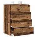 vidaXL Servírovacia skriňa Staré drevo 60 x 39 x 80 cm
