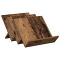vidaXL Regál na časopisy s poličkou Staré drevo 53 x 40 x 28,5 cm