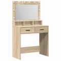 vidaXL Toaletný stolík Sonoma dub 79 x 41 x 135 cm Kompozitné drevo