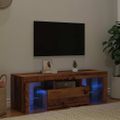 vidaXL TV skrinka s LED staré drevo 120x36,5x40 cm kompozitné drevo