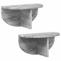 vidaXL Stenná polica 2 ks Sivý Sonoma 38 x 19 x 19 cm Kompozitné drevo