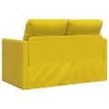 vidaXL Podlahová rozkladacia pohovka 2v1 tmavožltá 122x204x55cm zamat