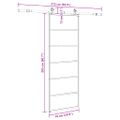 vidaXL Posuvné dvere s kovaním čierne 76x205 cm ESG sklo