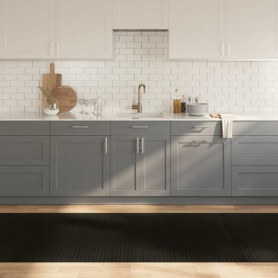 vidaXL Koberec obdĺžnikový čierny 100x1000 cm bambus