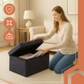 Úložný puf XXL 76x38x38cm Ruhhy 26130, šedý zamat Úložný puf XXL 76x38x38cm Ruhhy 26130, šedý samet