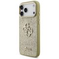 Guess Fixed Glitter Big 4G Metal Frame puzdro pre iPhone 17 Pro Max zlatá