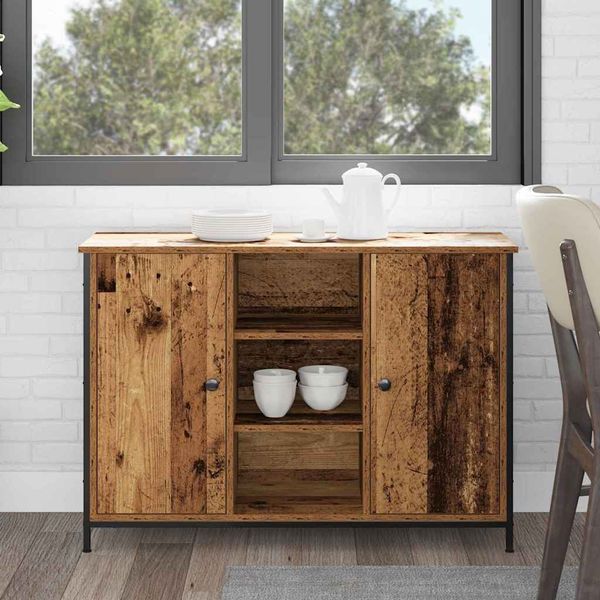 vidaXL Servírovacia skriňa Staré drevo 100 x 35 x 70 cm