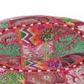 vidaXL Patchwork taburetka z bavlny okrúhla 40x20 cm ružová