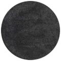 vidaXL Protišmykový Shaggy Koberec Tmavosivá 120 x 120 cm PP