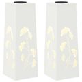 vidaXL Solárne LED svetlo na chodník 2 ks Teplá biela 18 x 18 x 50 cm