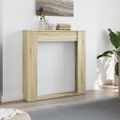 vidaXL Obloženie krbu dub sonoma 100x20x100 cm kompozitné drevo