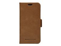 Puzdro s klopou pre mobilný telefón - koža full-grain - bronz - 5.4" - pre Apple iPhone 12 mini