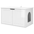 vidaXL Mačka Dom Lesklá biela 85 x 55 x 50,5 cm Kompozitné drevo