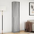 vidaXL Vysoká skrinka s LED sivá sonoma 41,5x32,5x200 cm kompoz. drevo