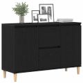 vidaXL Servírovacia skriňa Čierna 102 x 35 x 60 cm Kompozitné drevo