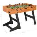 vidaXL Skladací stolný futbal bledohnedý 121x61x80 cm