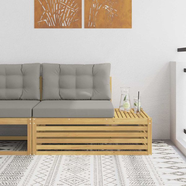 vidaXL Vonkajšia koncová pohovka s vankúšom Biela 115 x 83 x 73 cm