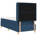vidaXL Posteľ s pružinovým rámom s matracmi Modrá 90 x 200 cm látka