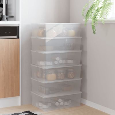 vidaXL Plastové úložné boxy 6 ks 10 l stohovateľné