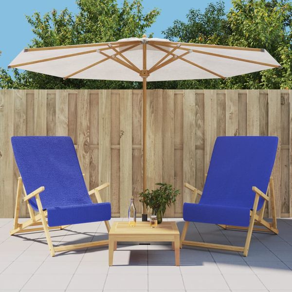 vidaXL Plážové uteráky 2 ks kráľovské modré 60x135 cm látka 400 GSM
