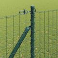 vidaXL Európsky plot s hrotmi 10 x 1,6 m PVC potiahnutá oceľ Zelená