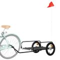 vidaXL Príves na bicykel, čierny 126x63x34 cm, železo