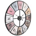 vidaXL Vintage nástenné hodiny s pohonom Quartz 60 cm XXL