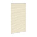 vidaXL plisovaná roleta krémová 75x150 cm Šírka látky 74,4 cm
