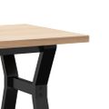 vidaXL Konferenčný stolík v tvare Y 100x50x45,5 cm borovica a oceľ