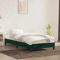 vidaXL Rám postele bez matraca Tmavo zelená 100x220 cm Zamat