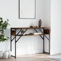 vidaXL Konzolový stolík s policou dymový dub 105x30x75cm kompoz. drevo