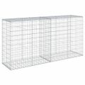 vidaXL Gabiónový kôš s krytom 200x50x100 cm pozinkované železo