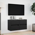 vidaXL TV nástenné skrinky s LED svetlami 2 ks čierne 41x31x45 cm
