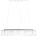 vidaXL Stropná lampa s krištáľovými korálkami strieborná 104 cm E14