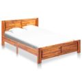 vidaXL Posteľný rám s 2 nočnými stolíkmi, akáciový masív 140x200 cm