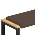vidaXL Vankúš na lavičku Mikrovlákno Hnedá Hĺbka 35 cm